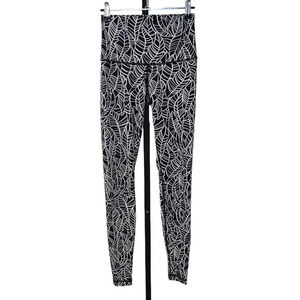 Lululemon Wunder Under Pant Luxtreme Roll Down Pretty Palm Black Angel Size  4